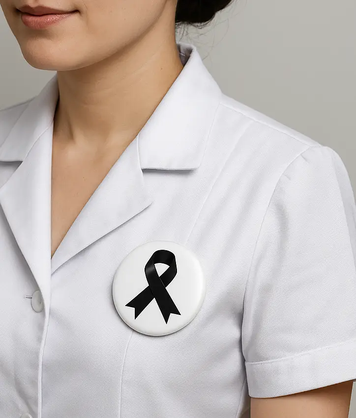 เข็มกลัดไว้อาลัย เข็มกลัดโบว์สีดำ